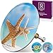 Produktbild M. ROSENFELD HOME Badewannenstöpsel mit Motiv Seestern - Sea Star - Stöpsel Badewanne 72mm Universal Badewannenstöpsel aus Messing mit Doppel Dichtung