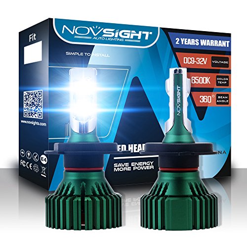 Nighteye H4 HB2 9003 LED Car Bulbs Conversion Kits 60W 10000LM 6500K Cool White LED Automotive Driving Head Bulbs