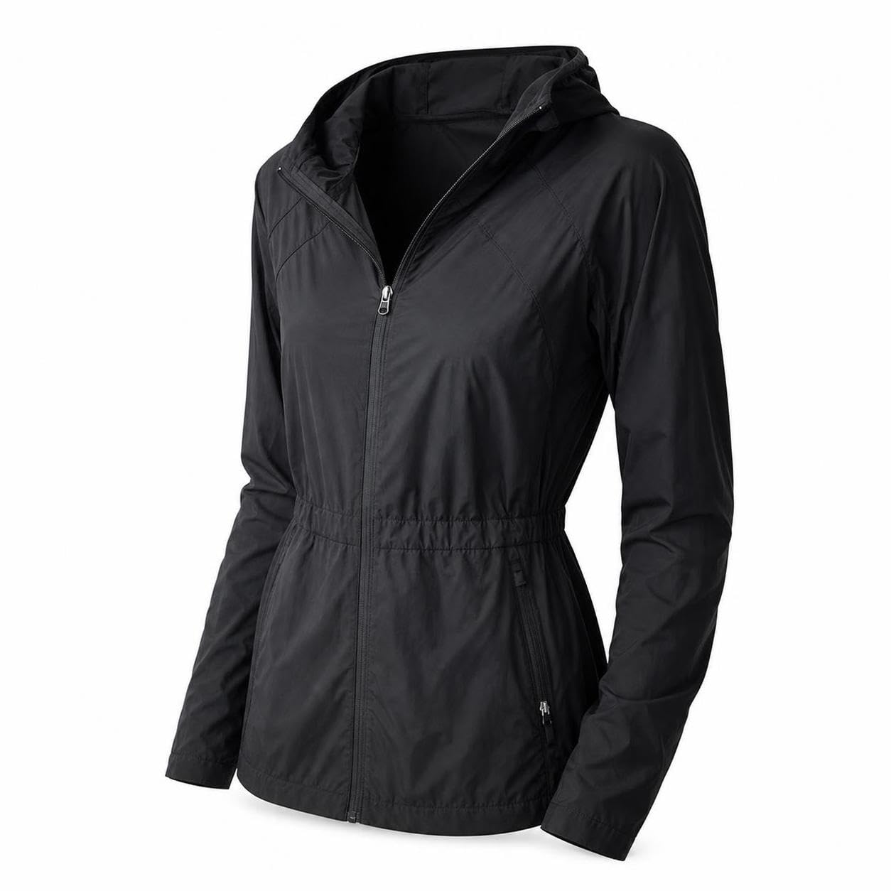 Jacke Damen – Leichte Sportjacke Damen mit Kapuze, schnelltrocknende Laufjacke & Trainingsjacke für Outdoor & Sommer