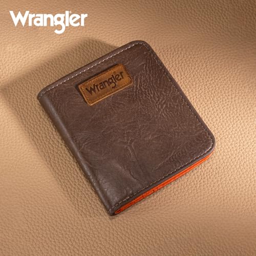 Image of Montana West X Wrangler Wrangler Small Women's Slim Thin Wallet Card Cases Money Organizer Thin Mini Pocket Wallet with Rfid Lining and A Coin Purse