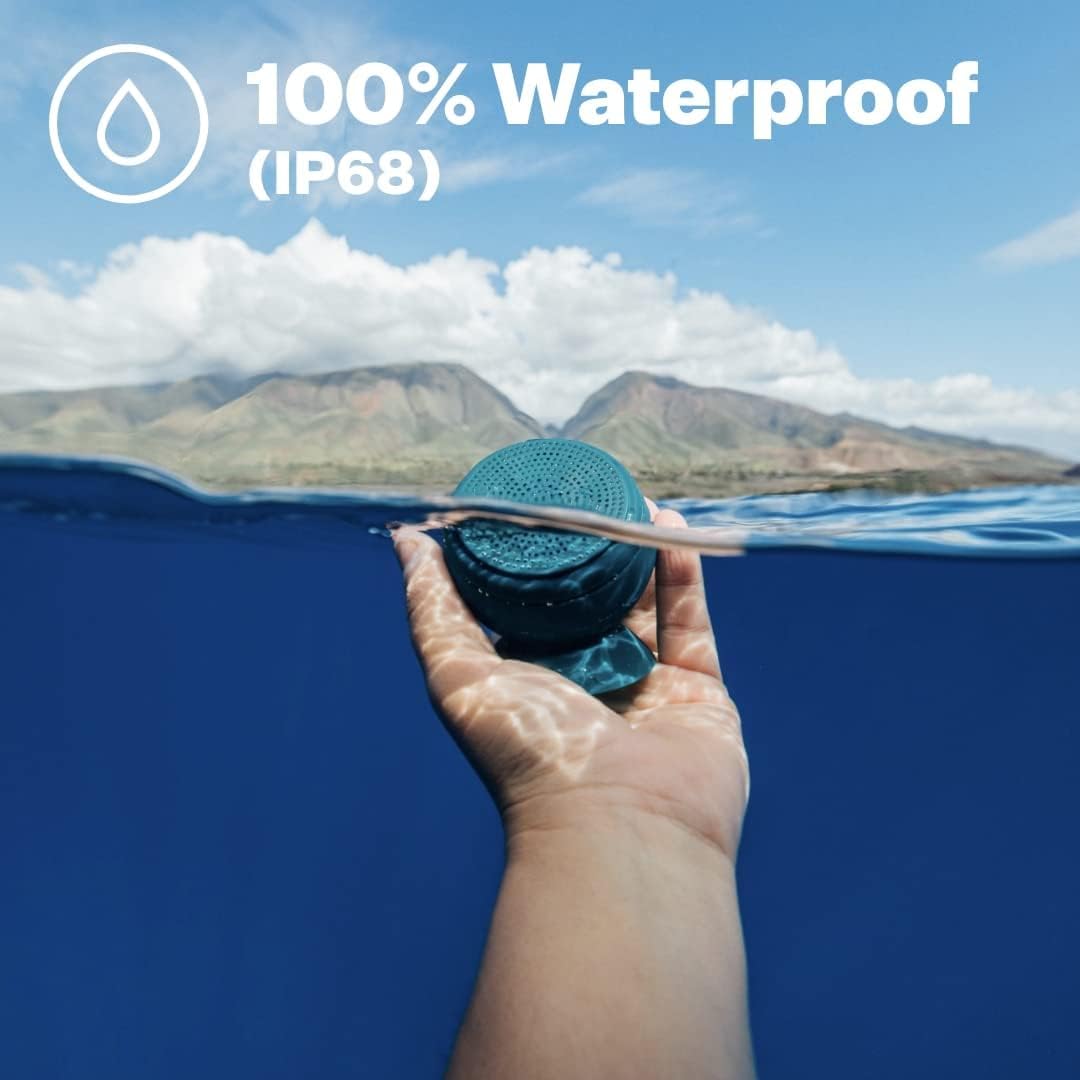 Speaqua – Altoparlante Bluetooth impermeabile, durevole con memoria integrata (2.000 canzoni) - Abbinamento doppio altoparlante wireless - Altoparlante Bluetooth portatile - Barnacle Pro 2.0 - Blu