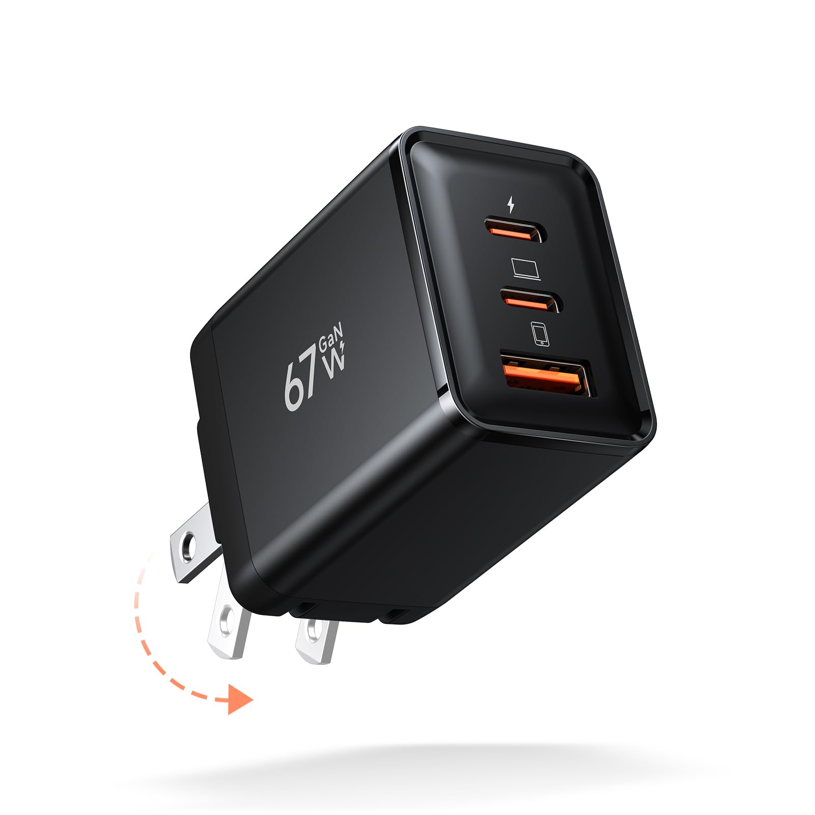 Amazon | 67W 急速充電器 type-c 充電器 超ミニ·超軽量【PSE認証·3台