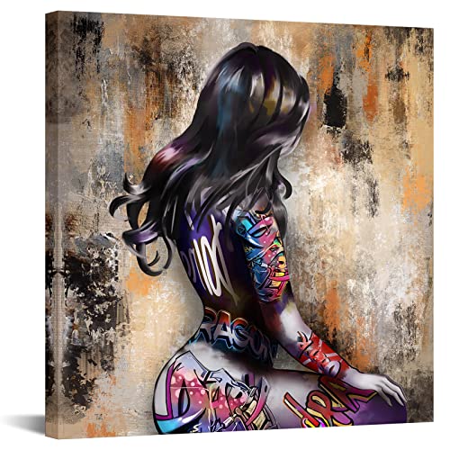 Kreative Arts Canvas Pop Art Wall Art Body Graffiti Street Art Canvas Wall Art Pictures Prints For Living Room Office Home Decoration 24X24Inch #TOP6