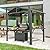 Domi Hardtop Grill Gazebo 8x5FT, Outdoor BBQ Gazebo with Galvanized Steel Double Roof, Permanent Sun Shade Grill Canopy Shelter with 2 Side Shelves and Ceiling Hook for Patio Yard Garden (Grey)