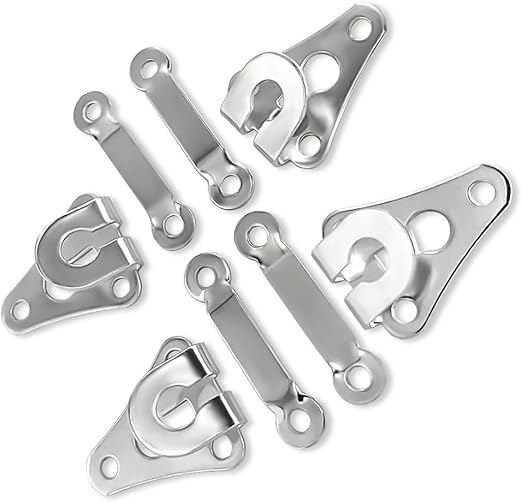 Sewing Hooks and Eyes Closure for Bra Trousers Skirt Dress Metal Black Hooks & Eyes Sewing DIY Craft - 4 Sets in a Pack