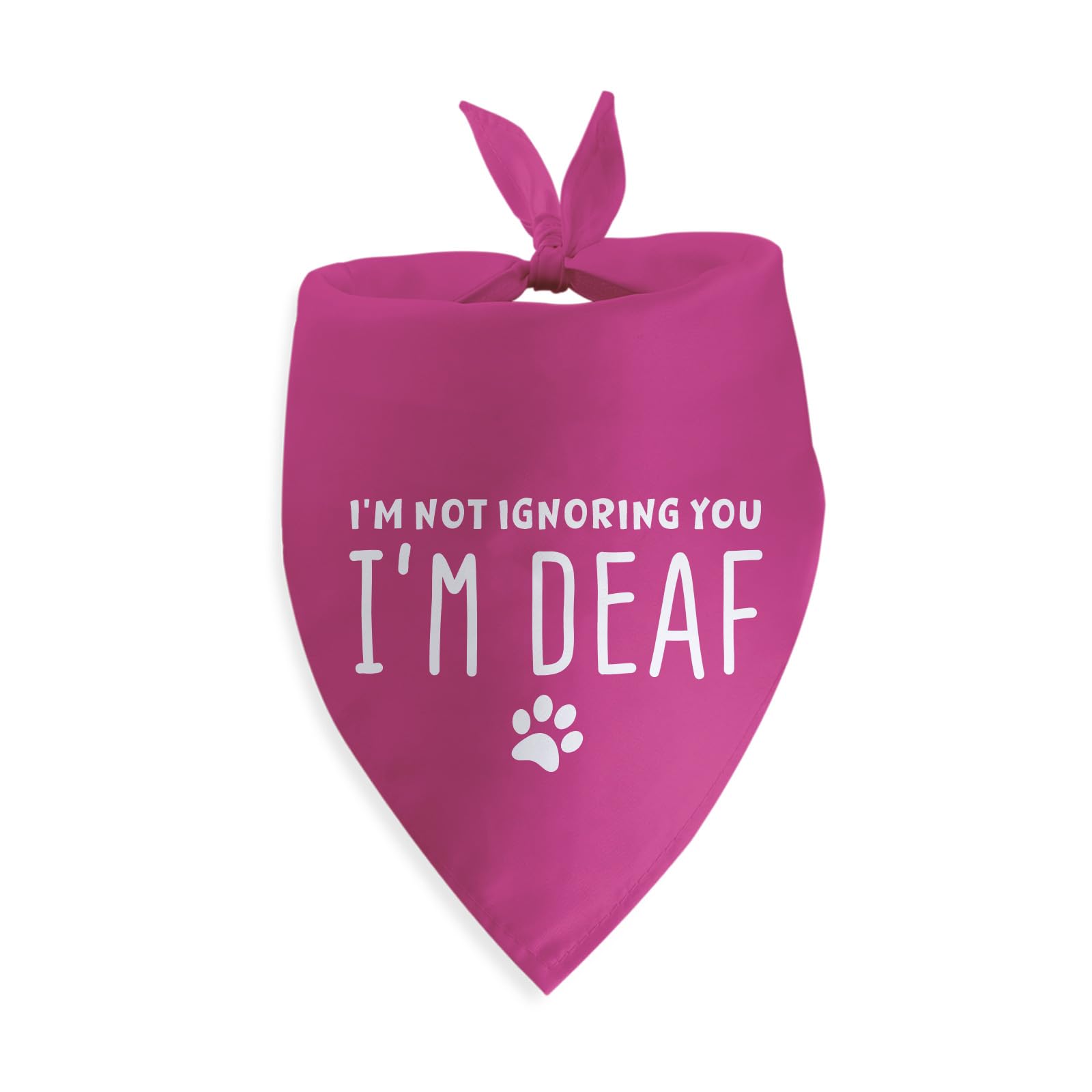 I'm Not Ignoring You I'm Deaf Dog Bandana for Large Medium Small Dogs Deaf Accessories Pet Triangle Scarf Funny Dog Bandana Gifts Photo Prop Pet Scarf