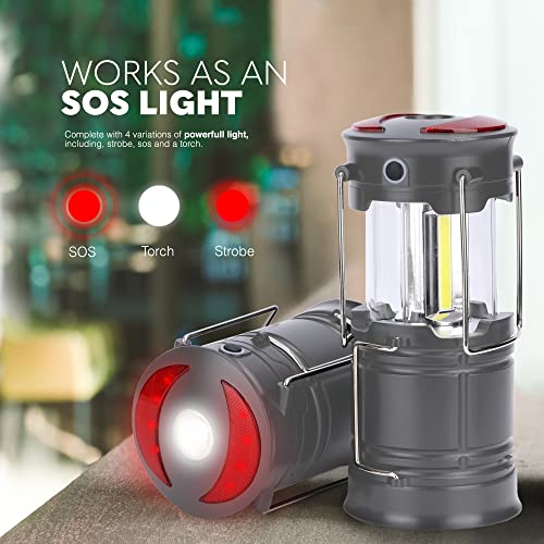 VOYAGER 2 Pack 6-in-1 Portable Camping Lantern, Compact & Versatile Torch, Strobe, SOS Red Light - Image 3