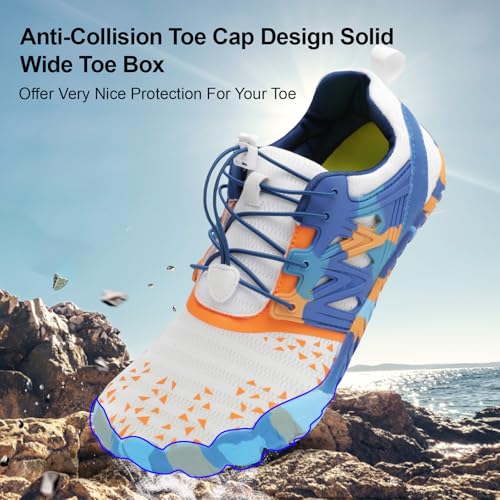 Image of XIHALOOK Athletic Hiking Water Shoes Womens Mens Quick Dry Barefoot for Beach Walking Kayaking Surfing Training