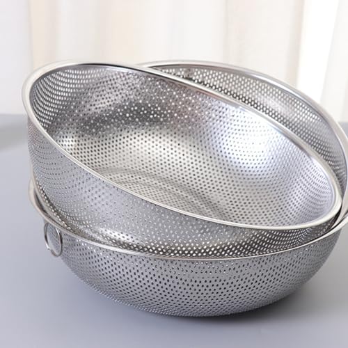 Colador de acero inoxidable para lavar arroz y frutas miniatura 2