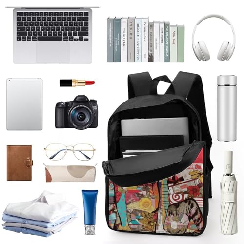 Mochila de hombro impermeable con diseño de gato miniatura 3