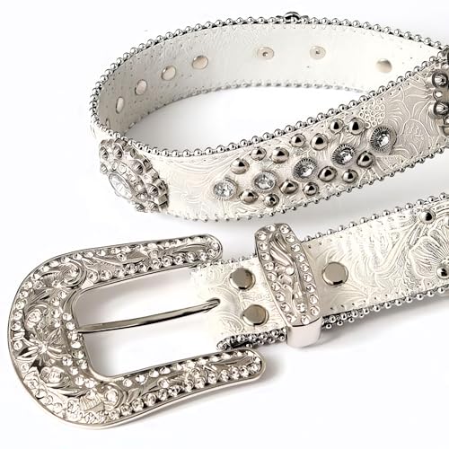 Women's Floral Crystal Concho Belt4