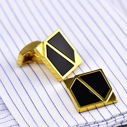 Mancuernillas cuadradas Daesar cobre dorado para hombre miniatura 2