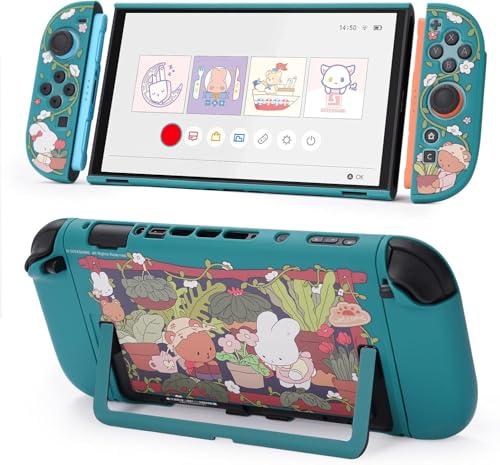 GeekShare Funda acoplable Kawaii para Switch 2, diseño antiarañazos y de absorción de golpes, con diseño de conejito
