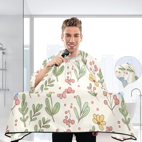 Capa para corte de cabello impermeable Wildflowers Blossoms, profesional para barbería y salón con cierre ajustable de broche para estilismo y peluquería miniatura 6
