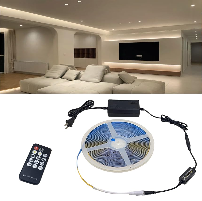 Tira LED COB 50 pies 4000K 24V Dimmable Blanco Neutro miniatura 2