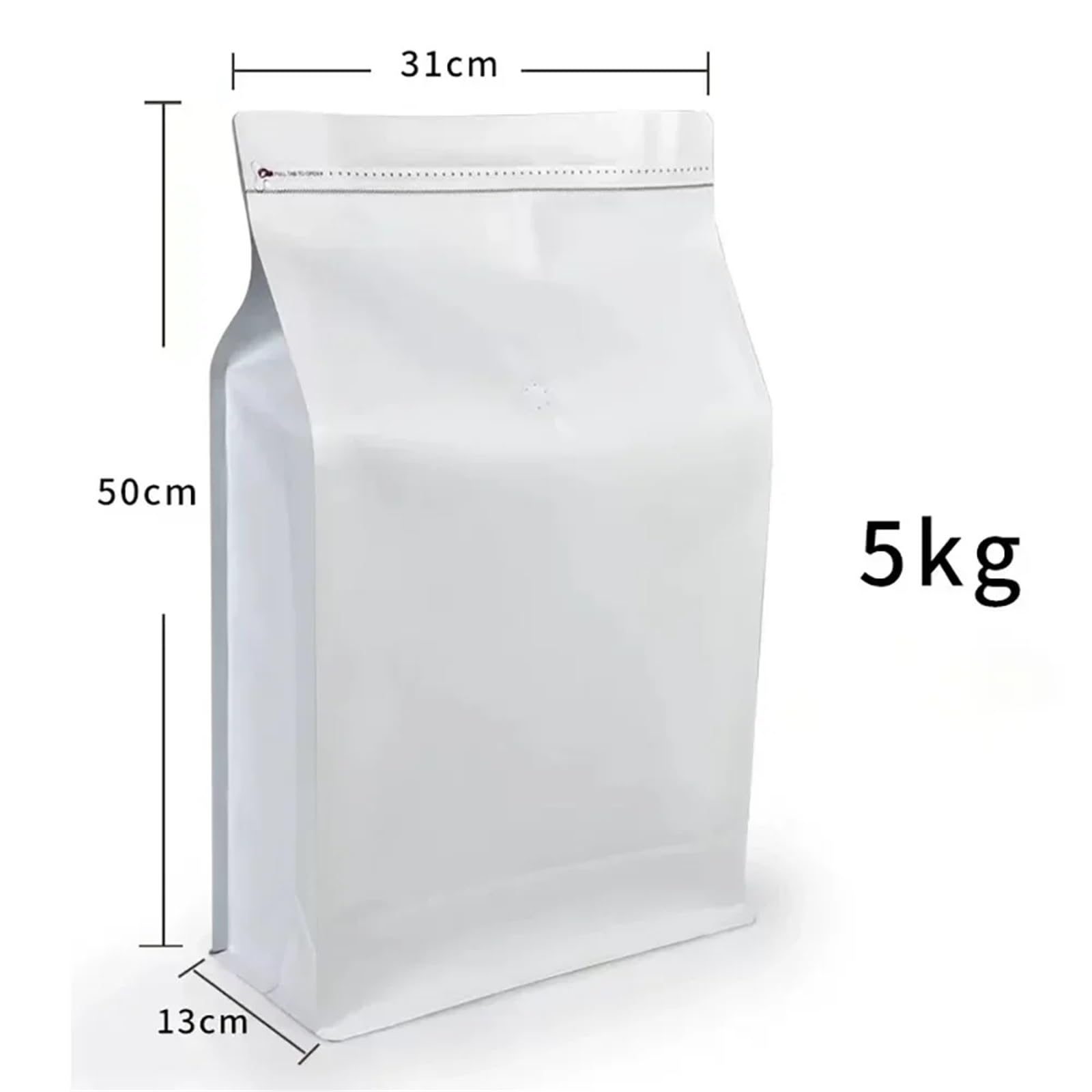 Torby na kawę z zaworem, Torebki na kawę z. Czarne 10 szt. 5 kg, zamykana zamek folia aluminiowa płaskim dnem