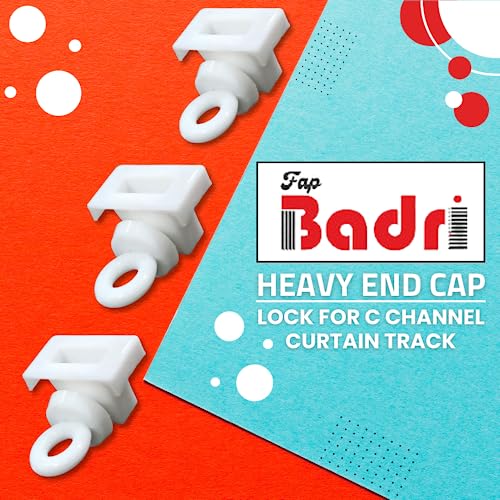 Image of FAPBADRI Heavy End Cap /Lock for C Channel /Curtain Track - Colour: White - Material: Plastic - 10 Pieces