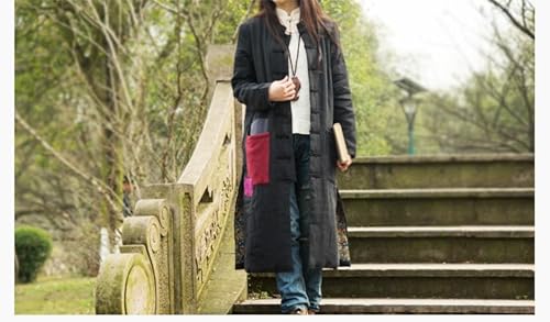 LUZU JUNU Cozy Plus Size Winter Jacket in Black with Unique Color-Block Design - Image 5