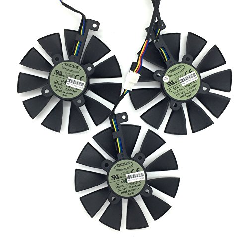 3 Pcs/lot T129215SU Cooling Fan for Video Card ASUS Strix GTX980Ti/R9 390X/R9 390