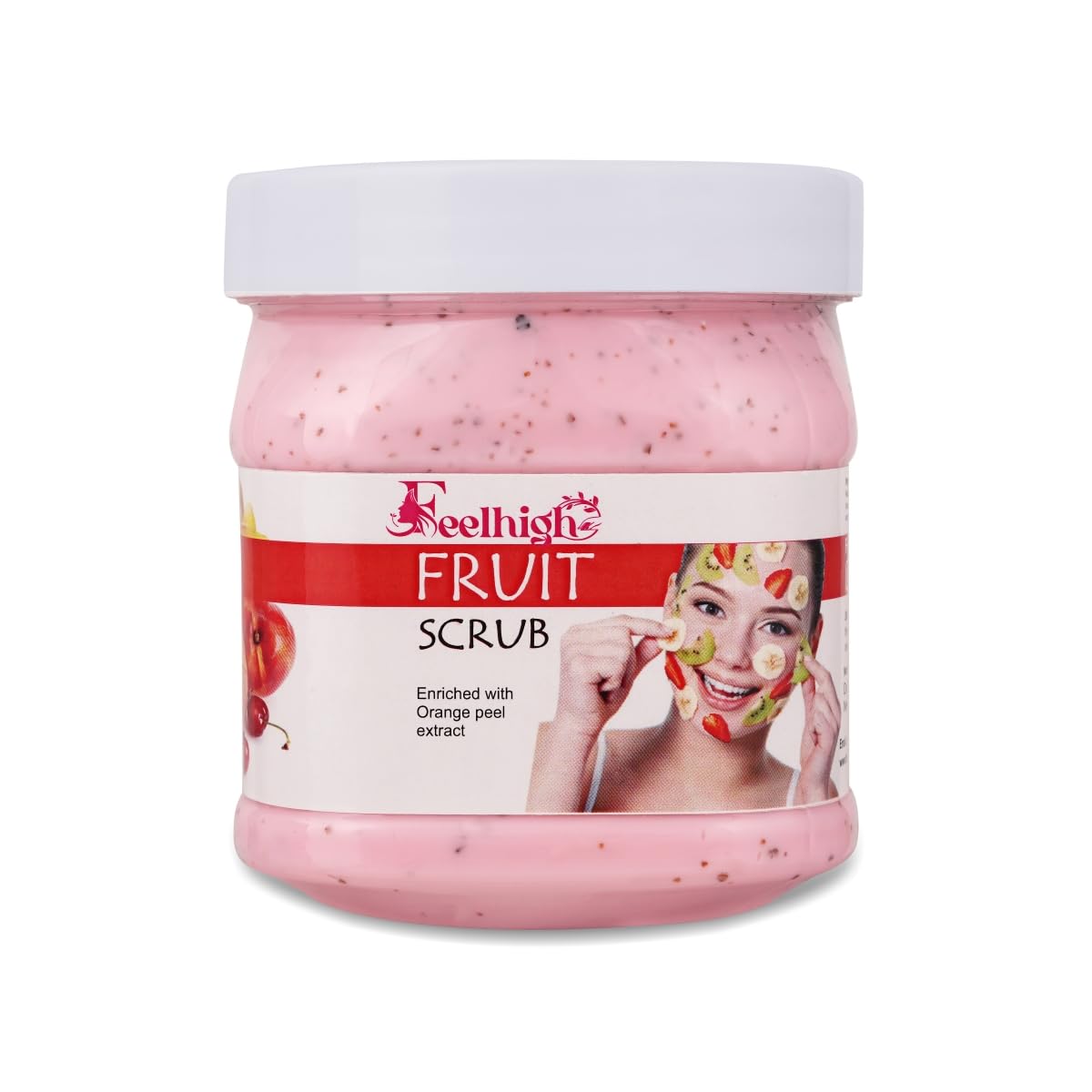 Exfoliating & Refreshing Face And Body Fruit Scrub Enriched with Orange peel extract 500ml Jar Helps to Smoothing Skin-image-43
