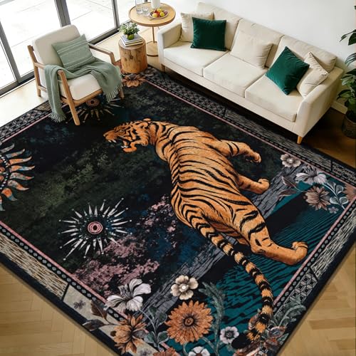 Tapete Boho Yinhua Tiger 9x12 Antideslizante Lavable miniatura 1