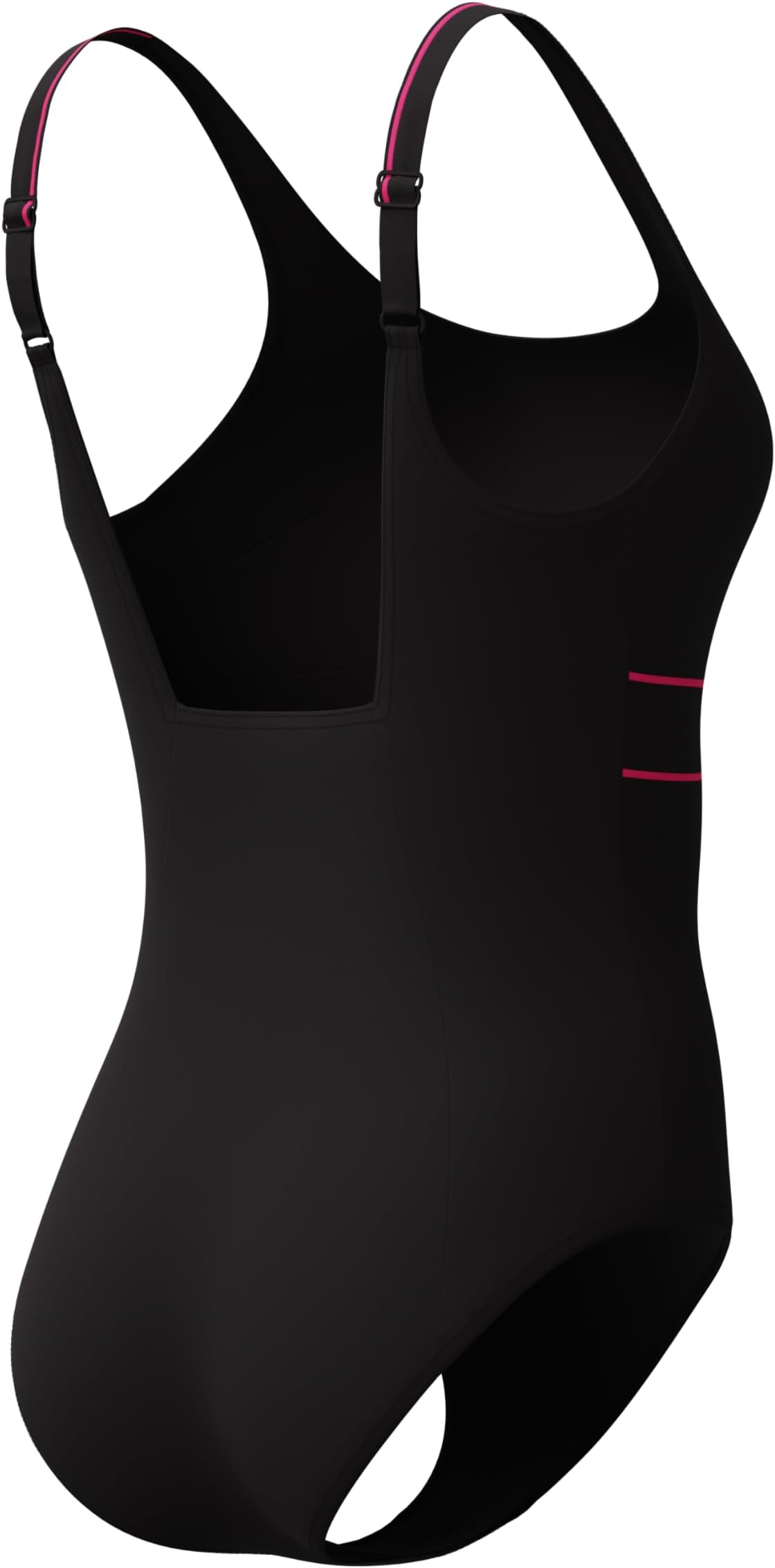 Womens Solid Contour Eclipse Swimsuit Swimming Costume Anthracite/Ruby