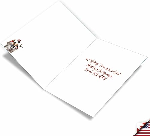 Miniatura 10 de The Best Card Company - Tarjeta de Navidad Big Group (8.5 x 11 pulgadas) - Animales divertidos, tarjeta de felicitación festiva de todos nosotros -