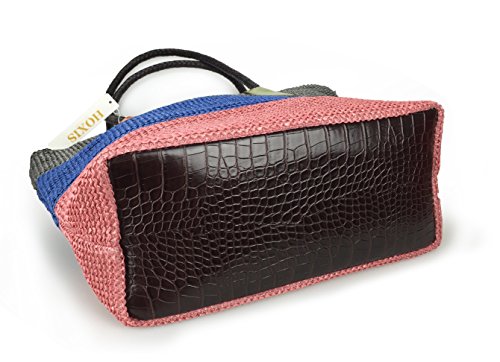Bolso Tote de tejido sintético con patrón de cocodrilo miniatura 5