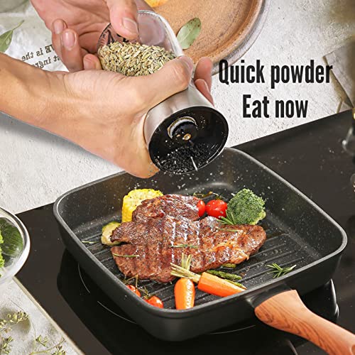 ACMEMAKE-Pepper-Grinder-Spice-Mill-with-Ceramic-Blades-Salt-Grinder-Refillable-Stainless-Steel-Dust-Cover-Pepper-Mill-for-Kitchen-or-Outdoor-Picnic-180ML