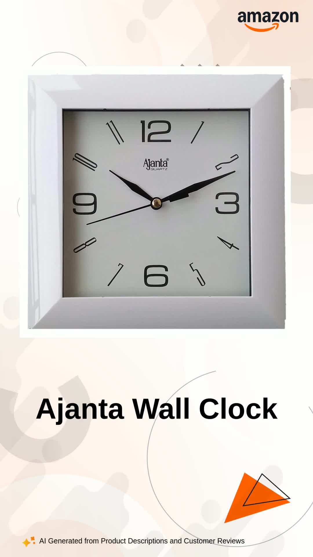 Buy Ajanta 1847 Plastic Abstract Wall Clock (175 Mm X 175 Mm X 35