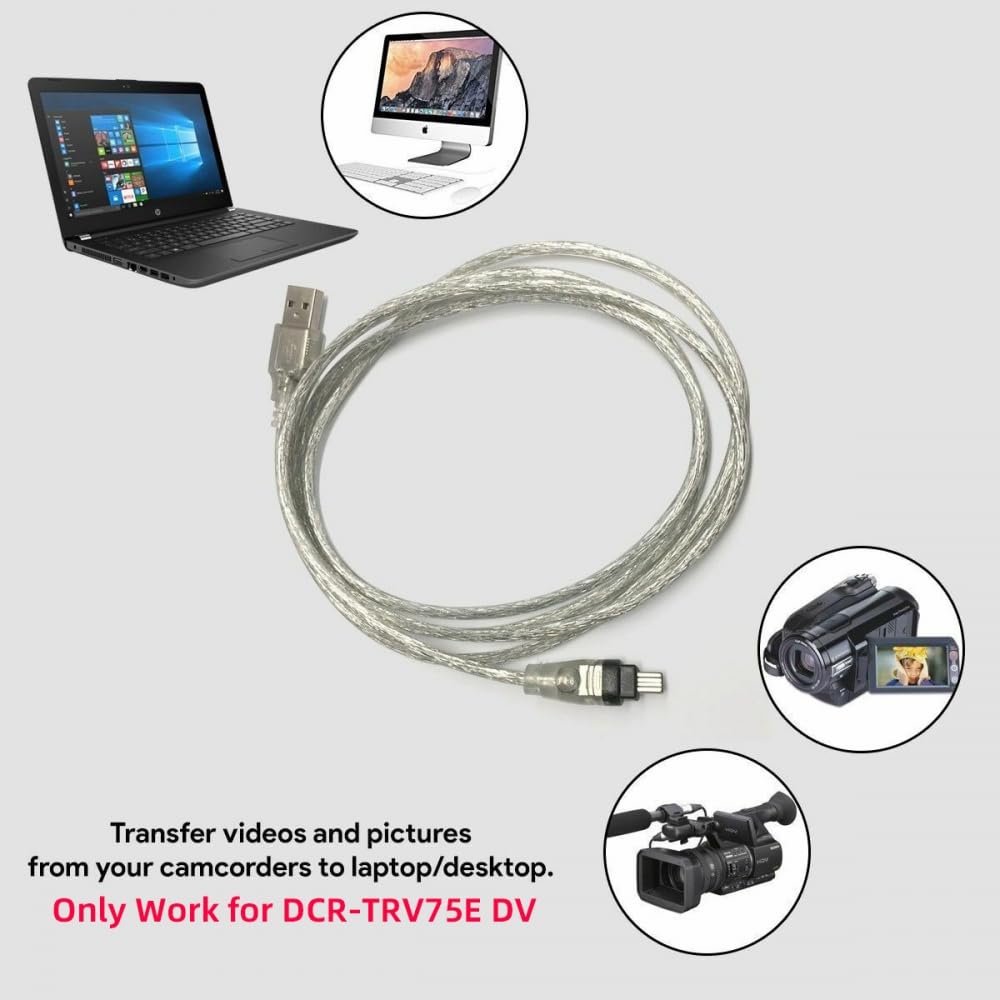 Cable adaptador USB macho a Firewire IEEE 1394 de 4 pines iLink macho para DCR-TRV75E DV 1 m USB Firewire Cable