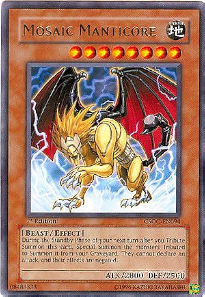 Amazon.com: Yu-Gi-Oh! - Mosaic Manticore (CSOC-EN094