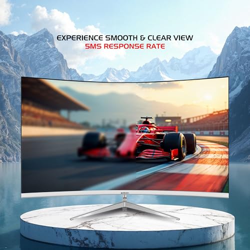 Image of Zebion 24 Inch (60.45cm), FHD Curved Led Monitor Crista Series, IPS Panel, 1920x1080 Pixel with Max Resolution, 75Hz,HDMI, VGA, Wall Mountable, Fast Response Time, 3 Year Warranty