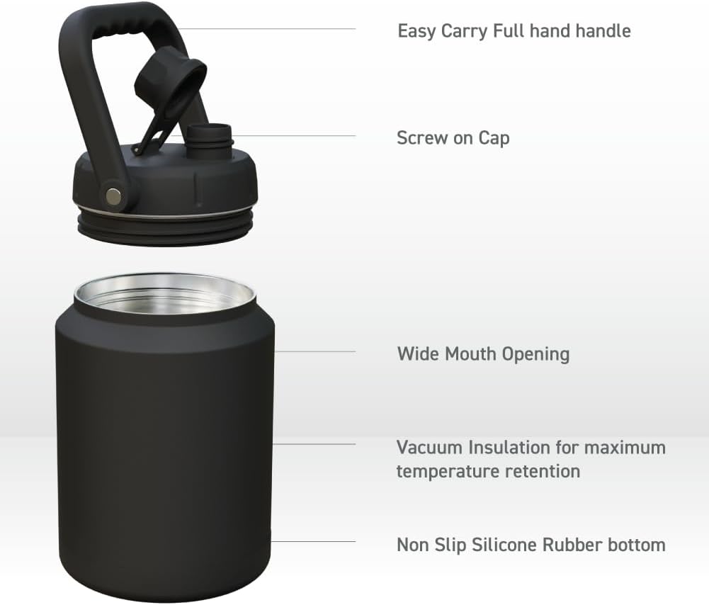 Asobu Mighty Stainless Steel Double Walled Insulated Outdoor Water Jug 68 Ounces - Half Gallon (Copper) - Image 2