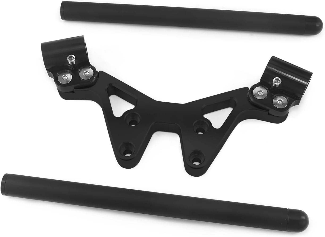 Aluminum Z125 Handlebar Risers Adjustable Handle Bar Sport Kit Compatible With Kawa' Z125 2013-2023 2024 Street Sport Bike Modified Handlebar 22mm (Black)