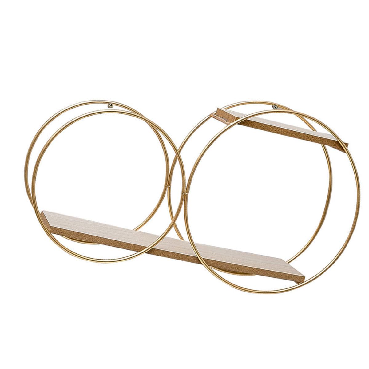 Étagère de rangement murale ronde en métal aux finitions soignées pour salon