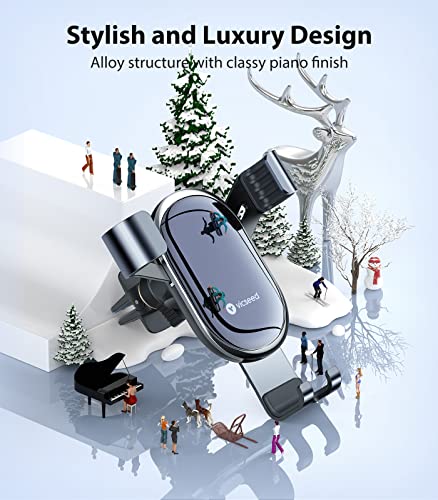 Vicseed 2023 Newest Phone Mount For Car Vent - 1S Auto Lock [Upgraded Metal Vent Clip] Hands Free Gravity Cell Phone Holder Car Vent Universal Fits For Iphone 14 Pro Max Plus 13 12 11 Mini &Galaxy All #TOP6