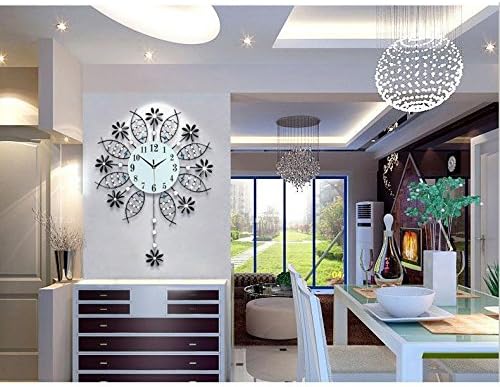 XIE@Home Decor Absolutely Mute Quartz Wall Clock Modern Roman Numerals Large Living Room Wall Decorations Watches Orologi Da Parete £¨Without Battery£