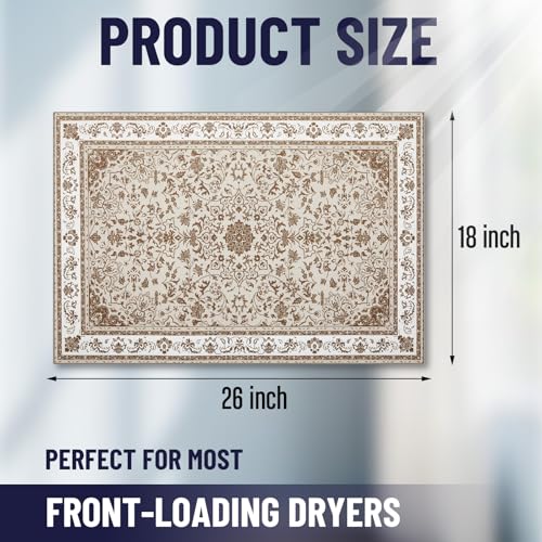 Image of Teenyyou 1 Pcs 26 inch x 18 inch Dryer Top Protector Mat, Washer and Dryer Topper, Non Slip Waterproof Machine Cover Dust Proof Quick Drying Topper Pad for Laundry and Kitchen (Persian)