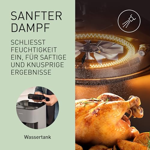 Panasonic NF-CC500SXE Air Fryer mit Sichtfenster, 5 l, 80–200 °C, ETM Award 2024, digitaler Timer & LCD-Display, sanfte Dampfzugabe… – Ansicht 4