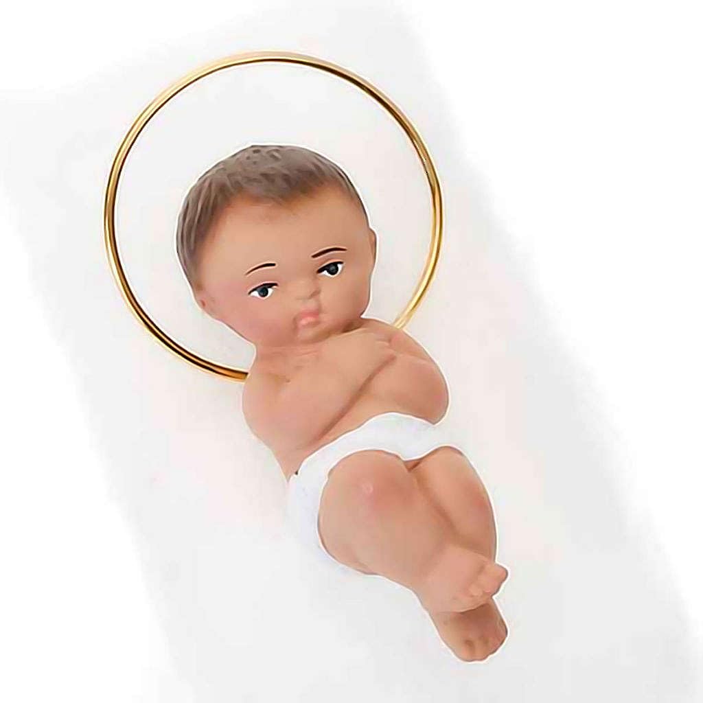 Holyart Pequeño niño Jesus Yeso 6 cm, Largo: 6 cmCeleste