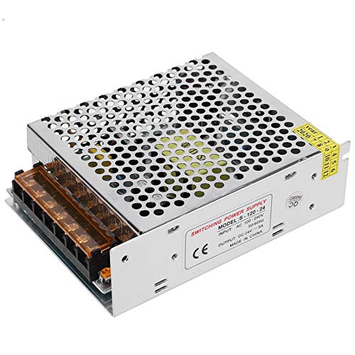 Image of AC to DC Converter, Aluminum Alloy Switch Power Supply Driver Adapter, DC24V LED Screen Strip Light 3D Printer Power Supply(S-120-24(24V /5A /120W)AC100-240V)