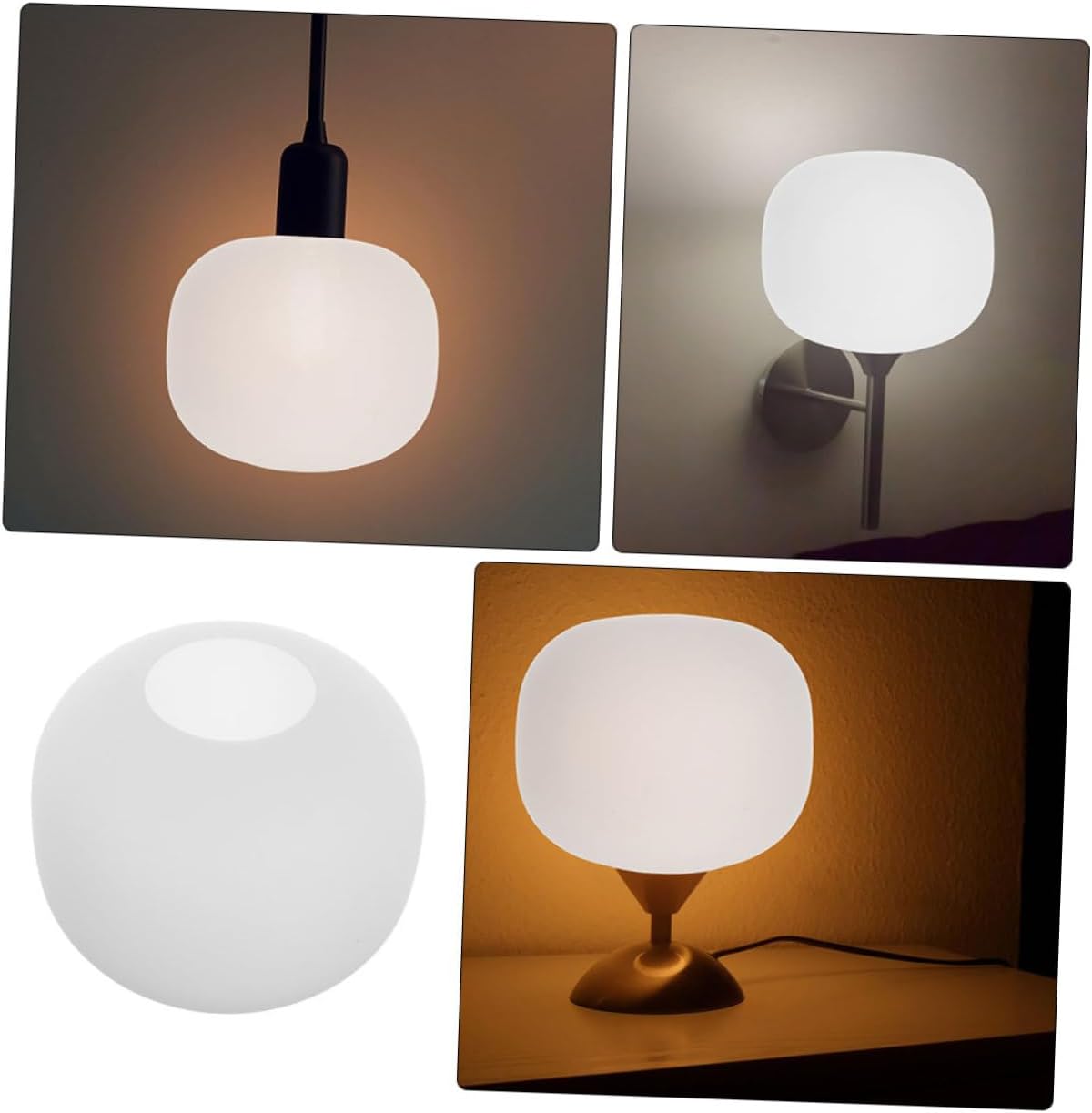 Cabilock Milky Frosted Glass Lampshade Sconce Replacement for Living Wall Light Easy Install Soft Glow Dormitory Home Decor