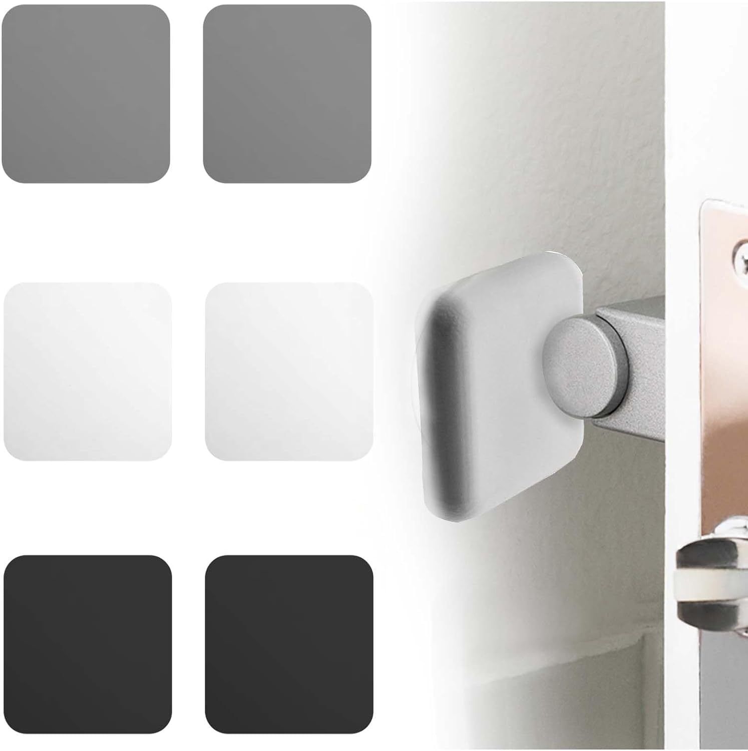 Wrixty Door Stoppers Wall Protector, Silicone Door Knob Guard Wall Shield, Door Handle Bumper Self Adhesive Silencer Soft Rubber Crash Pad for Home Office (Multi Color (Pack of 8 Pcs)) (B0CLYF3FT4) Amazon Price History, Amazon Price Tracker