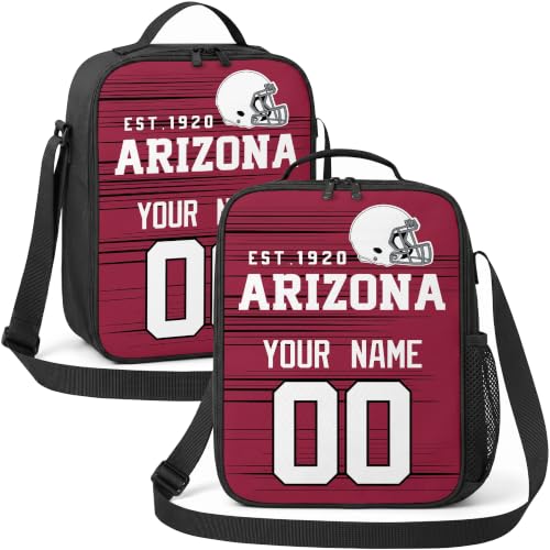 Image of Arizona Lunch Bag Custom Name and Number Personalized Gifts | Custom Personalized Lunch Box for Men Women