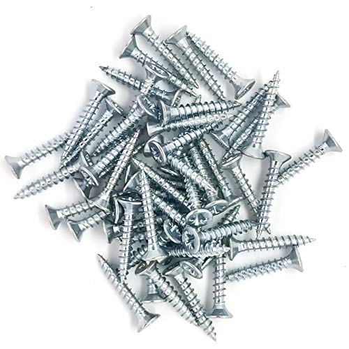 2.5mm Small Steel Countersunk Wood Screws - Chipboard Screws Pack of 100 (2.5mm x 20mm)