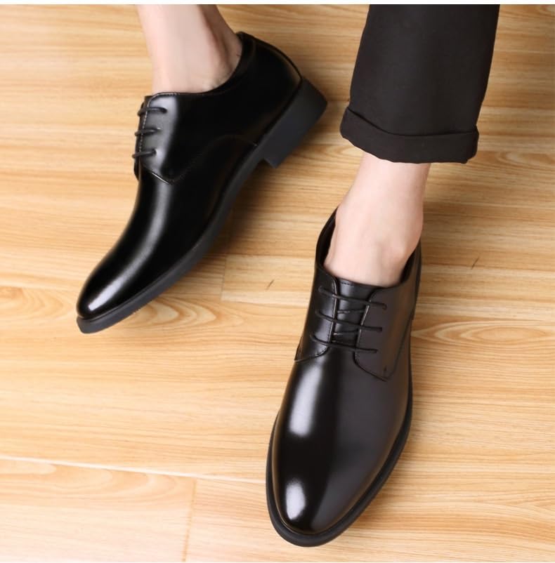 Party Men's Formal Shoes Italian Leather Lace-up Breathable Slip Resistant Low Top Rubber Sole Non Slip Classic2