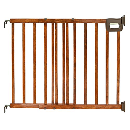 Summer Deluxe Stairway Simple to Secure Wood Gate, 30-48 Inch Wide