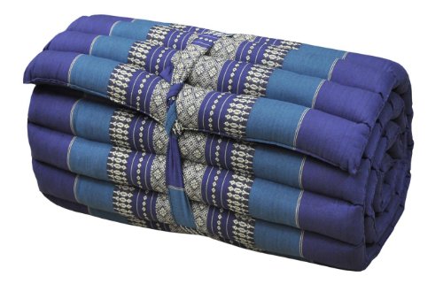 Kapok Thaikissen, Rollmatte schmal (82213 - blau)