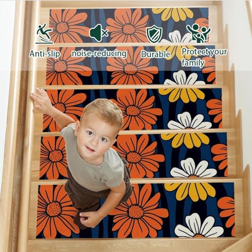 Alfombras de escalera para niños y perros CHENZZZZ salvan sus peldaños de madera de arañazos 4